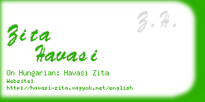 zita havasi business card